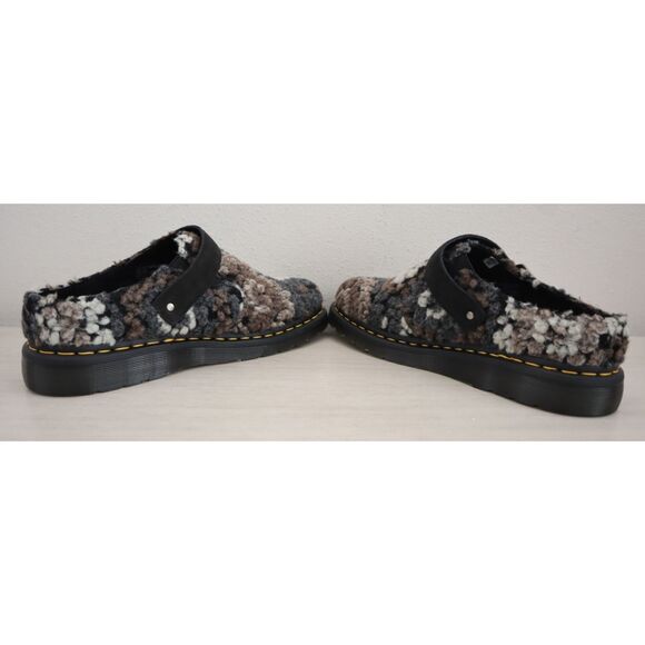 Dr. Martens Women's 10 Men's 9 Black Isham Crochet Wool + E.H Suede Mules - Picture 12 of 13